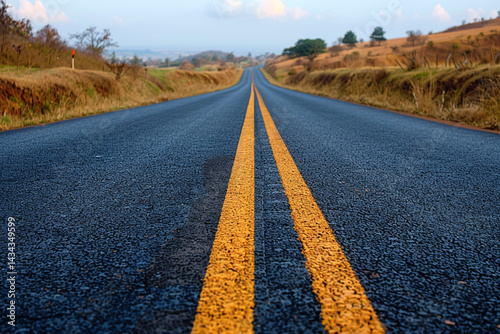 Wallpaper Mural A Long Empty Desert Road Stretches Toward the Horizon Torontodigital.ca