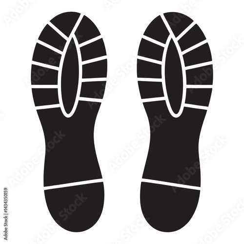 Illustration of shoe footprint icon 