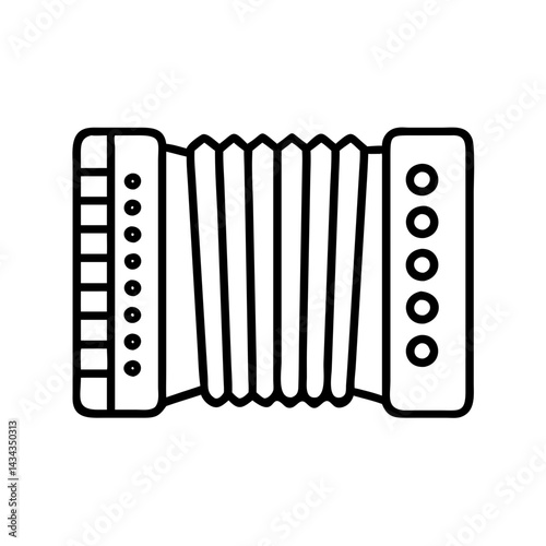 Find accordion musical instrument vector illustration for music lovers and designers projects
