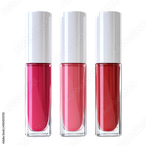 lip gloss tubes Isolated on white transparent background