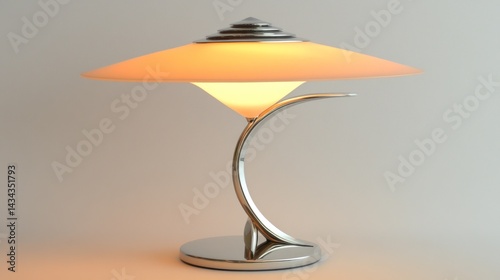 Illuminated Art Deco desk lamp, studio