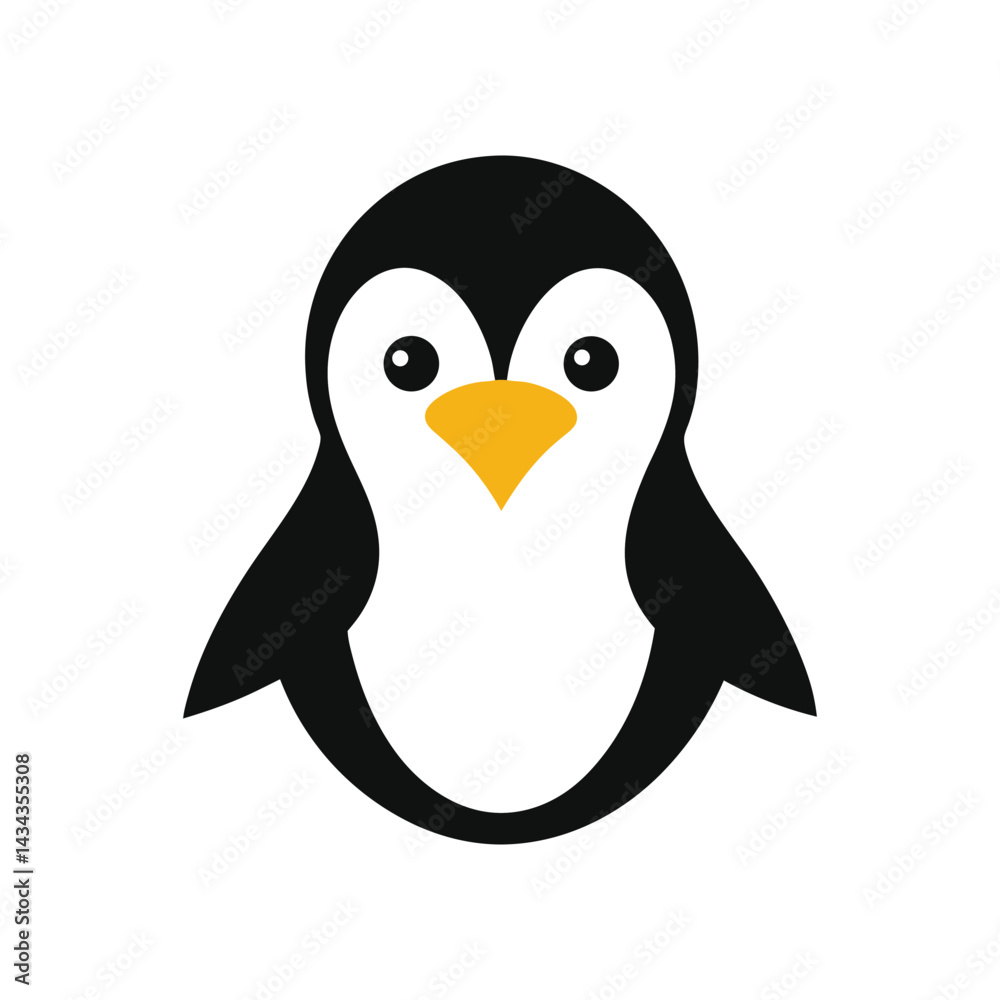 Fototapeta premium penguin with ice cream