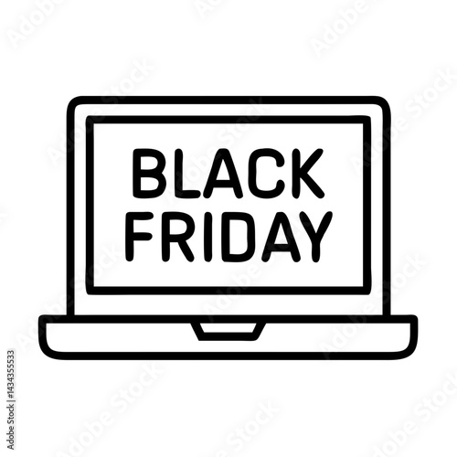 Black friday deals sale discount promotion online shopping laptop computer special offer event now
