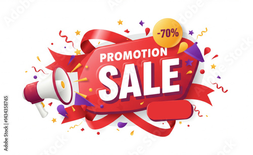Promotion sale 70 percent off red tag