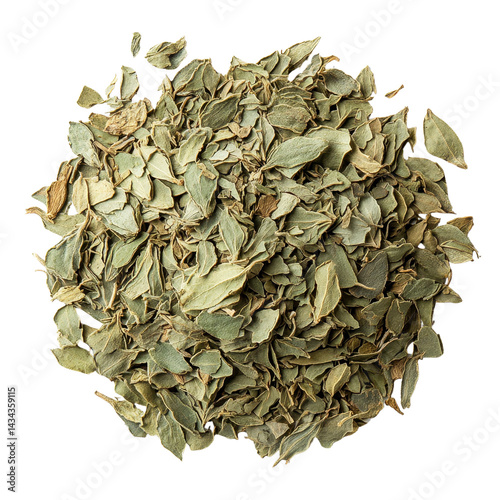 pile of dried bay leaves isolated on white transparent background