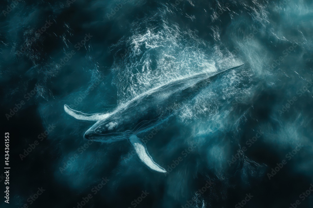 Fototapeta premium Whale ocean artistic image