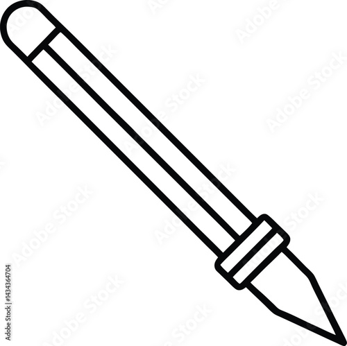 vector illustration of a black and white pencil
