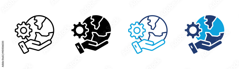 Obraz premium Global Management Icon