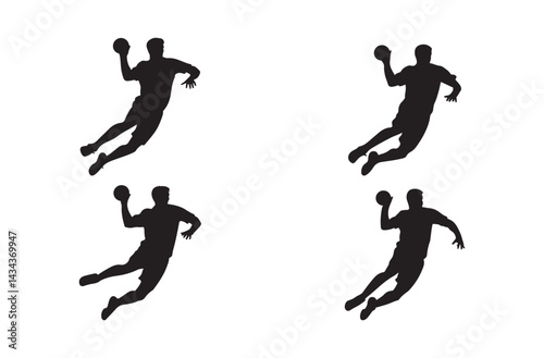 Wallpaper Mural Basketball Player Silhouettes Slam Dunk Action Vector Pack Torontodigital.ca