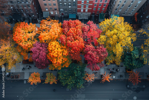 Wallpaper Mural Peaceful Aerial View of an Urban Park During Autumn Torontodigital.ca