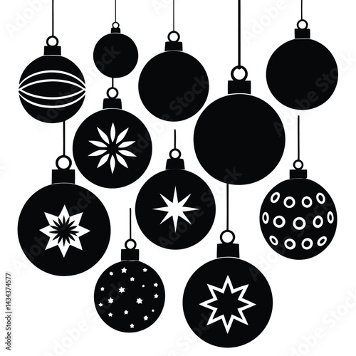 set of christmas balls