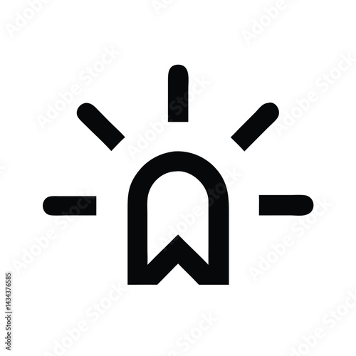 Tungsten light icon vector flat style