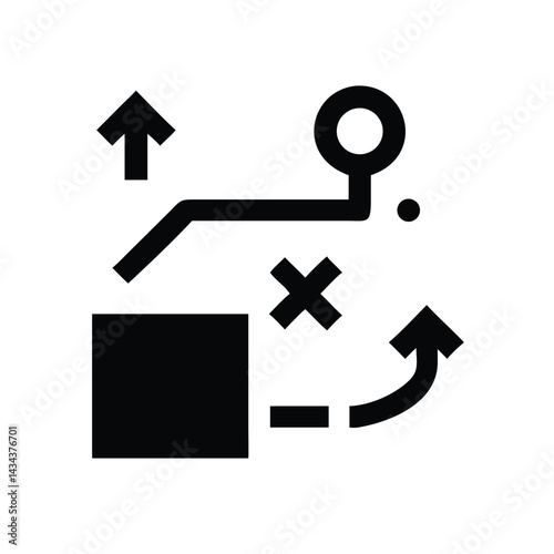 Scenario icon vector flat concept