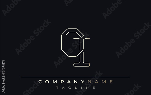 OI Abstract Line Style Logo. Minimalist Design Featuring the Letters O and I Abstract Line Style