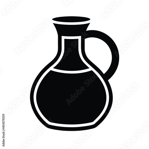 carafe stencil icon vector illustration