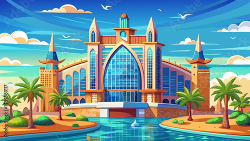 Very beautiful Atlantis Hotel in Dubai, UAE