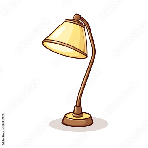 Obraz na płótnie A stylish desk lamp illuminates a workspace, blending functionality with modern design for productivity and comfort. w salonie
