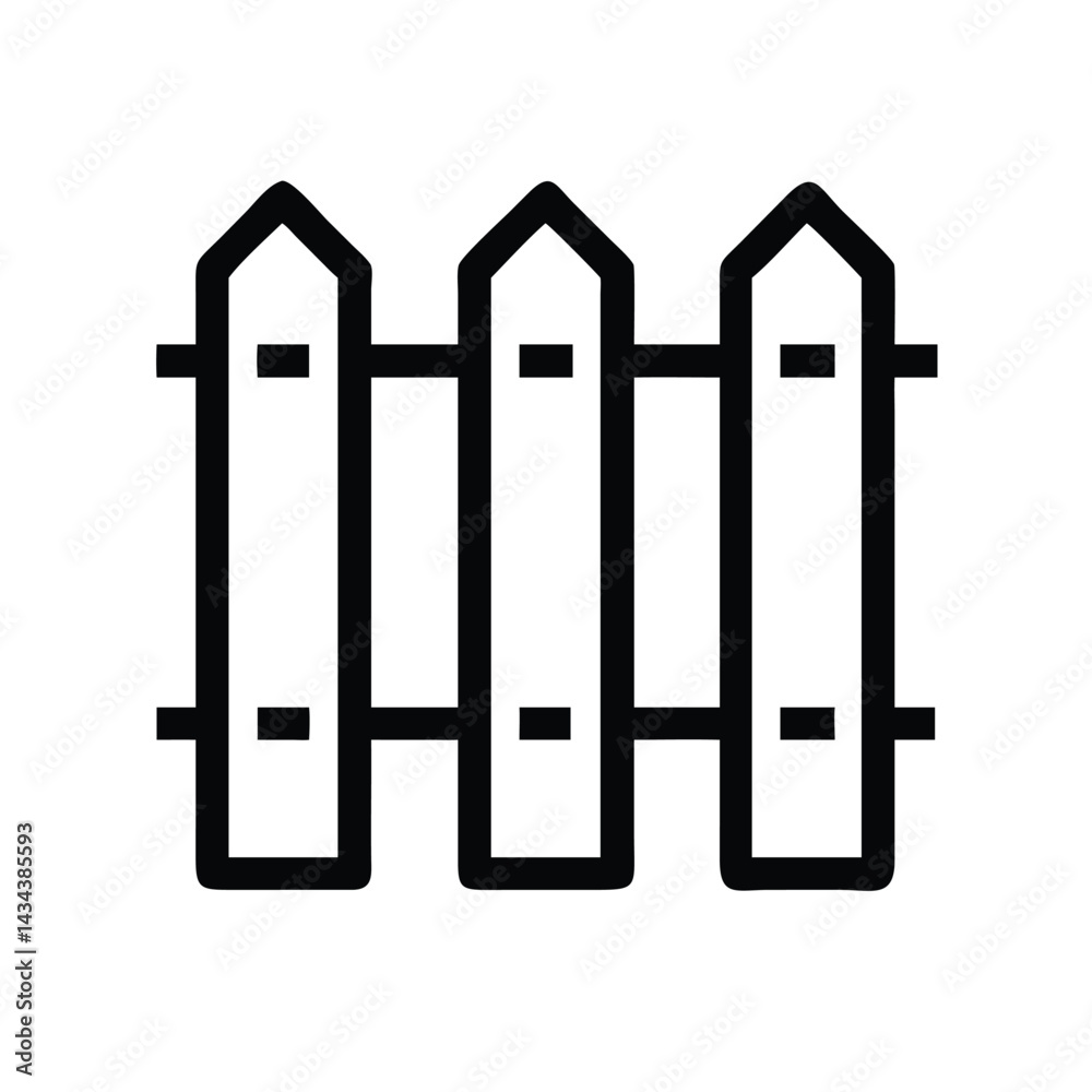 Fence boundary icon Fence boundary icon