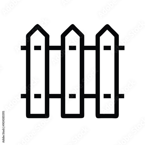 Fence boundary icon