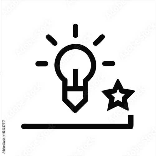 Inspiration icon creativity and innovation symbol