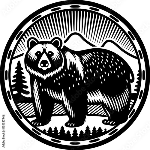 bear on a white background