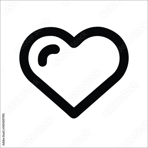 Heart icon love health and wellness symbol