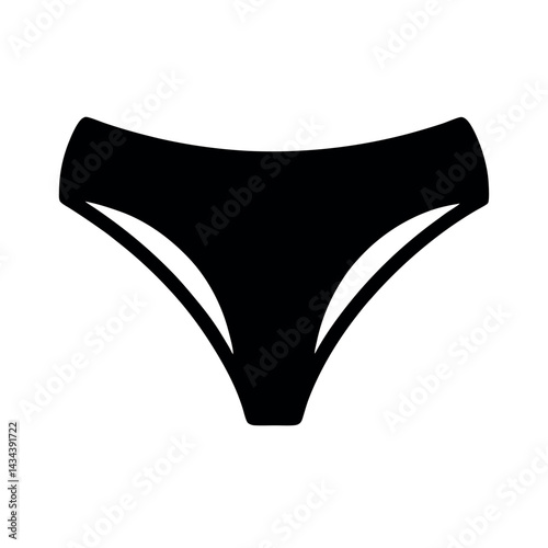 Panties Black Vector Silhouette