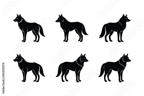 Vector Image of Wolf Cry Silhouette