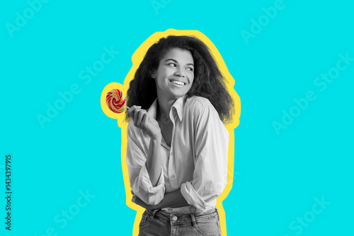 Happy African-American woma...