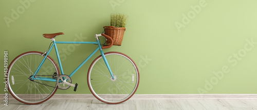 Stylish bicycle with wicker...