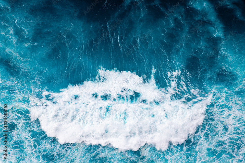 abstract aerial view background of blue waves