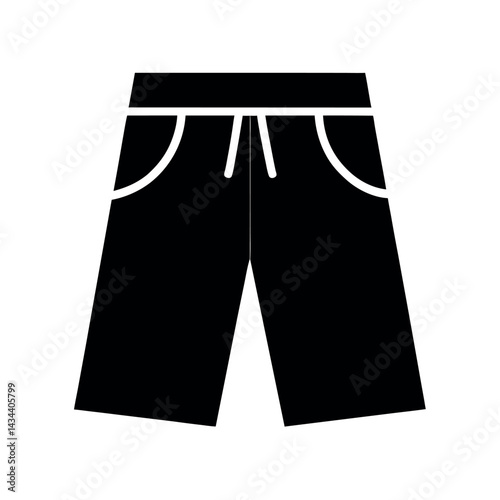 Bermuda Shorts Black Vector Silhouette