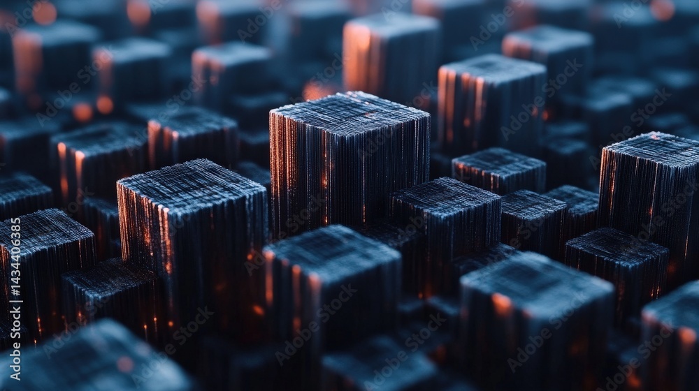 Obraz premium Abstract Digital Cityscape