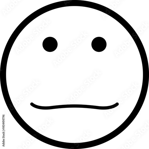Simple smiling emoji for social media use.