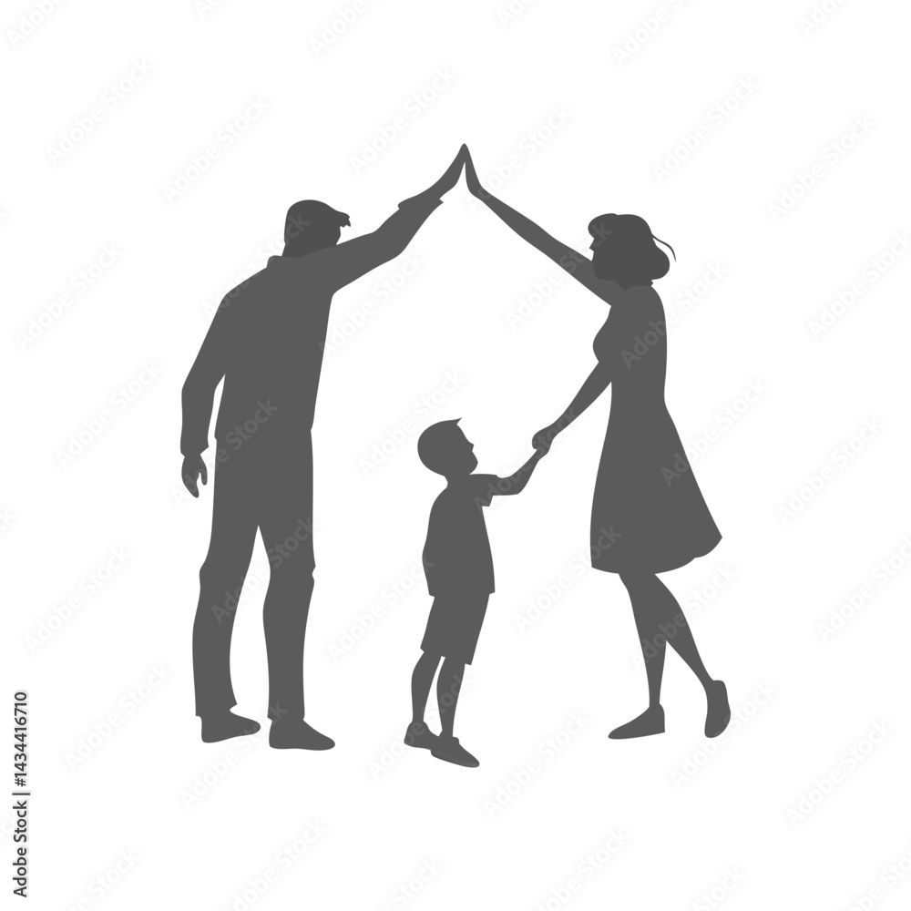 Abstract Representation of Family Love and Protection Abstract Representation of Family Love and Protection