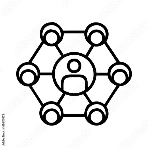Network connection social media community connection networking communication concept icon design