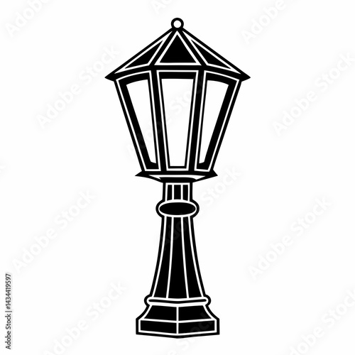 Street lamp vector illustration for urban design and architecture themes