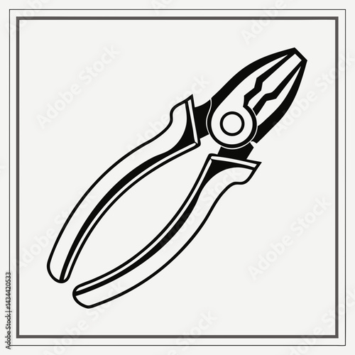 Wire cutter vector illustration for tools design, DIY projects, and hardware branding