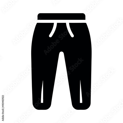 Black Sweatpants Silhouette Vector