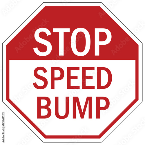 Stop sign speed bump