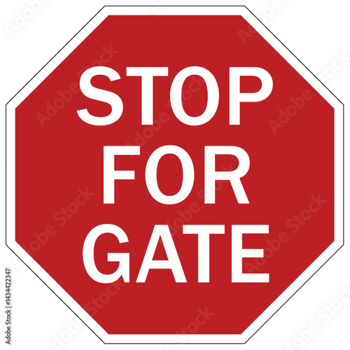 Stop sign stop for gate