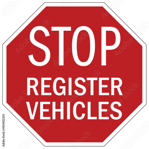 Stop sign register vehicles