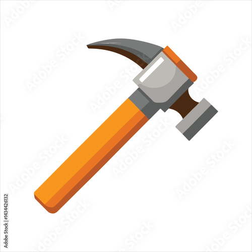 claw hammer vector art illustration
