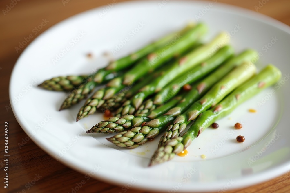 Asparagus Spears on Plate Asparagus Spears on Plate