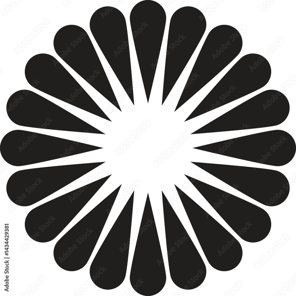 black and white flower