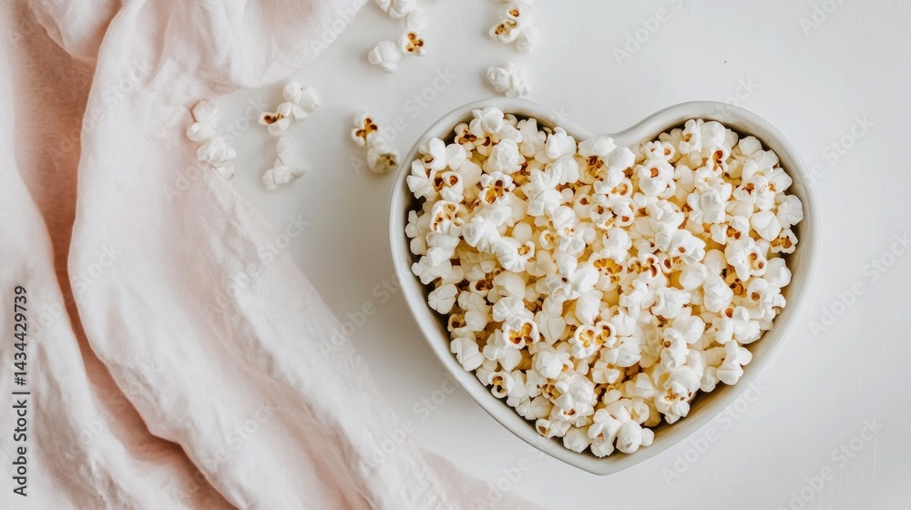 Heart-shaped popcorn bowl, perfect for movie night Heart-shaped popcorn bowl, perfect for movie night