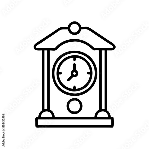 Find vintage mantle clock vector art for antique timepieces and home decor illustrations design
