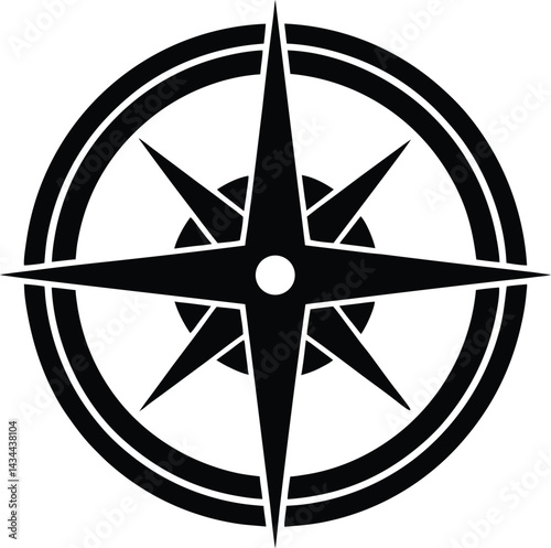 Photography compass on black background