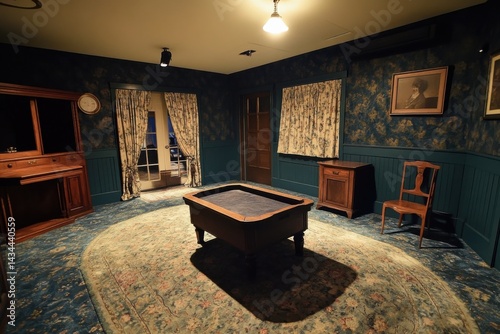 Victorian Interior with Antique Furniture