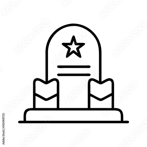 Explore memorial gravestone tombstone headstone cemetery death grave star remembrance outline